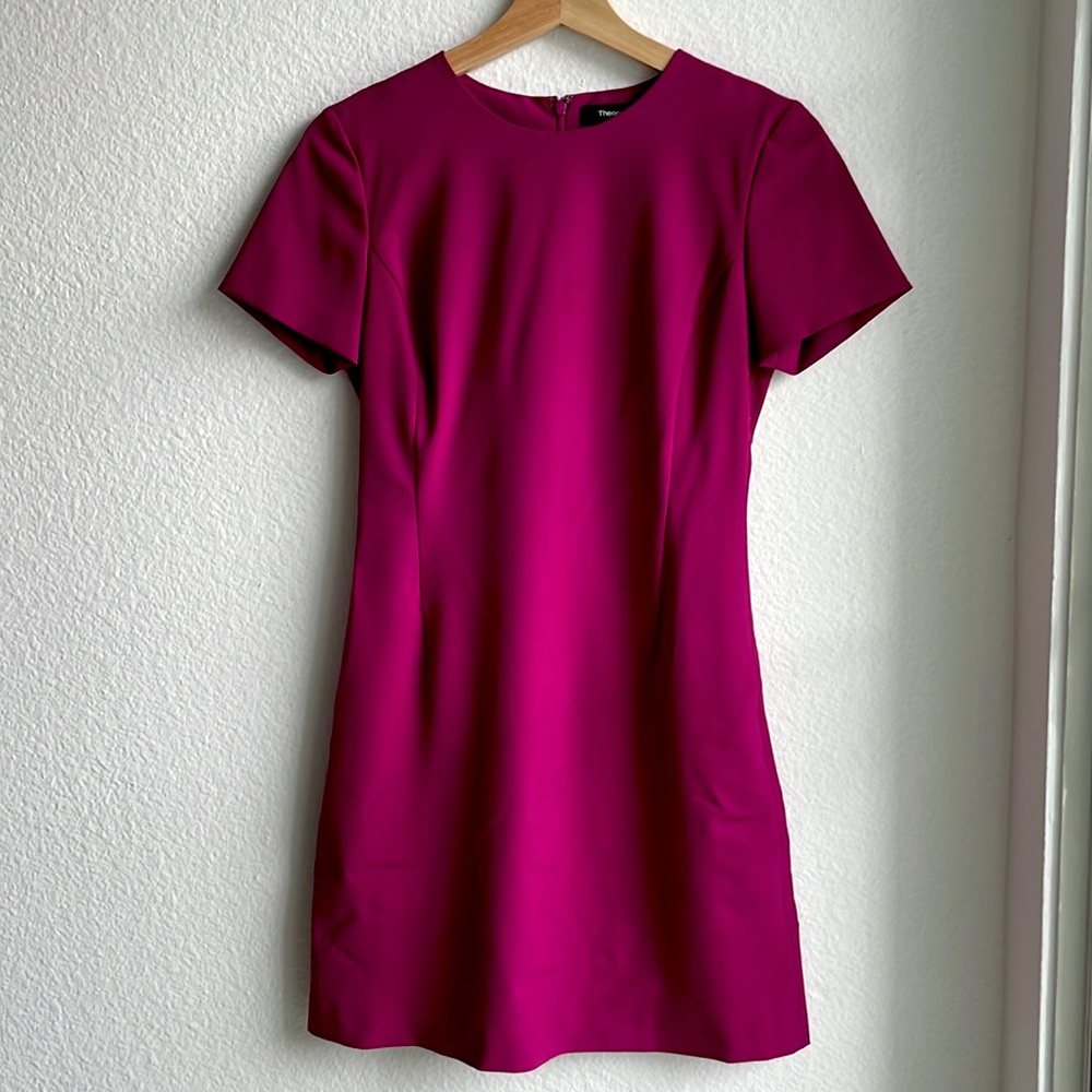 Theory petite dress, magenta size 0